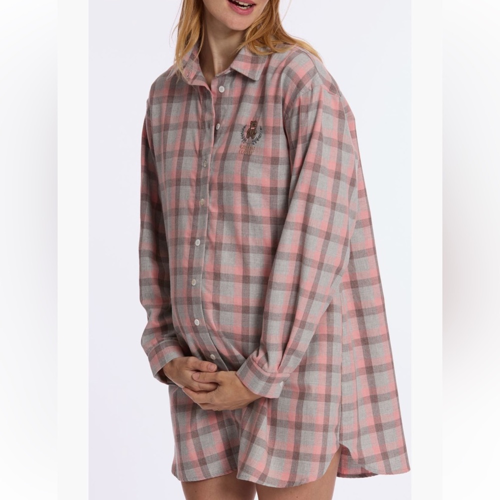 Maternity Plaid Button-Down